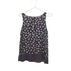 Gap factory floral sleeveless blouse size medium